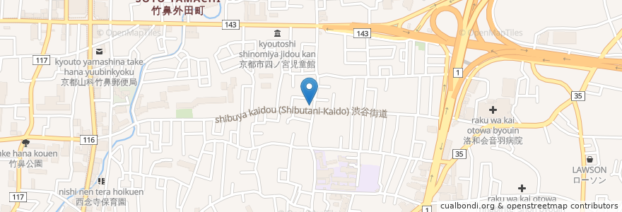 Mapa de ubicacion de 銀のさら山科店 en 日本, 京都府, 京都市, 山科区.
