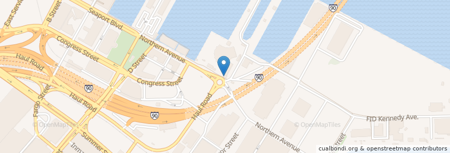 Mapa de ubicacion de Yankee Lobster Eatery en Estados Unidos De América, Massachusetts, Suffolk County, Boston.