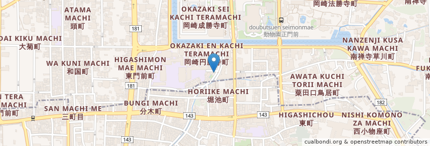 Mapa de ubicacion de 六絲水 en Japonya, 京都府, 京都市, 左京区.