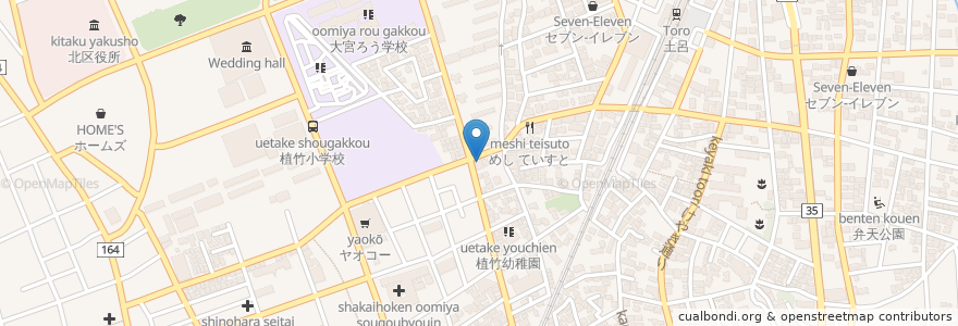 Mapa de ubicacion de 武蔵野銀行 大宮北支店 en 일본, 사이타마현, さいたま市, 北区.