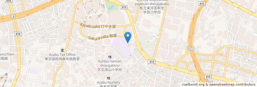 Mapa de ubicacion de Hainan Jeefan Shokudo en ژاپن, 東京都, 港区.