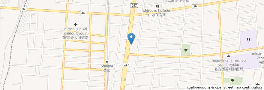 Mapa de ubicacion de 中京銀行 en Japan, Präfektur Aichi, 名古屋市, 南区.
