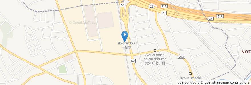 Mapa de ubicacion de はま亭 en 日本, 愛知県, 大府市.