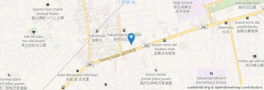 Mapa de ubicacion de マクドナルド 薬円台店 en 日本, 千葉県, 船橋市.