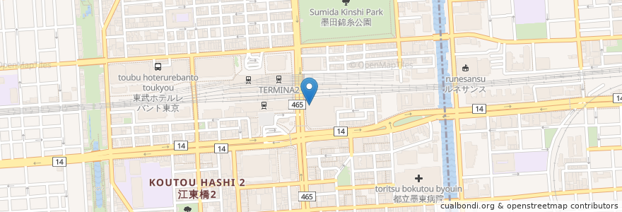 Mapa de ubicacion de TOHOシネマズ en Japan, 東京都.