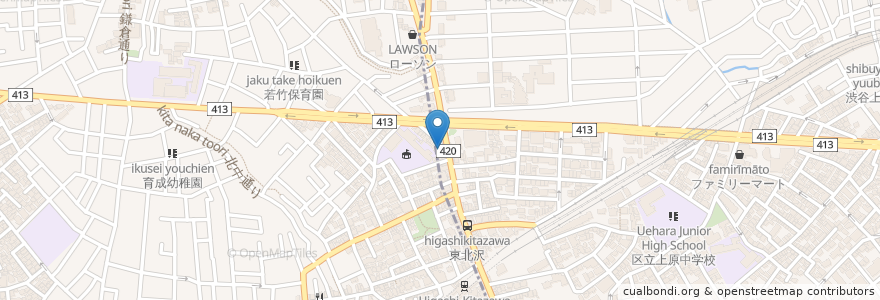 Mapa de ubicacion de 精進蕎麦あさひ en ژاپن, 東京都, 世田谷区, 渋谷区.