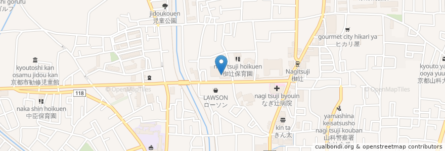 Mapa de ubicacion de スギ薬局　山科椥辻店 en Japonya, 京都府, 京都市, 山科区.
