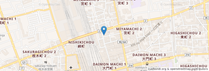 Mapa de ubicacion de HUB en 日本, 埼玉县, 埼玉市, 大宮区.