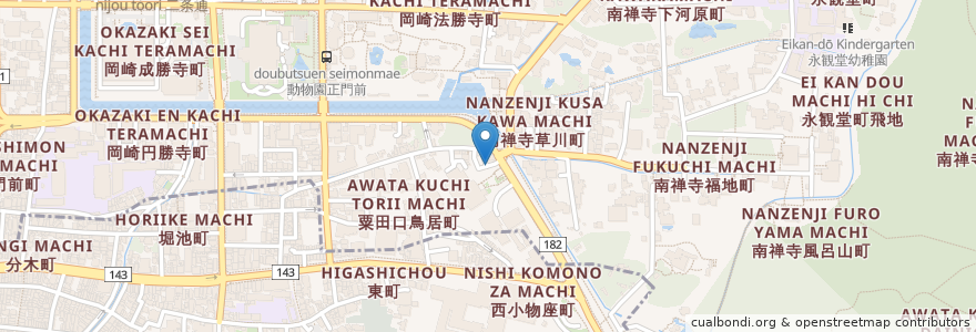 Mapa de ubicacion de 出口(exit) en Jepun, 京都府, 京都市, 左京区.