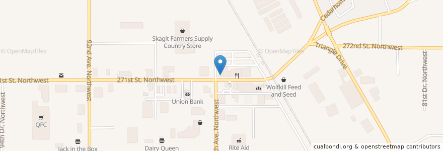 Mapa de ubicacion de Stanwood Police Department en Amerika Syarikat, Washington, Snohomish County, Stanwood.