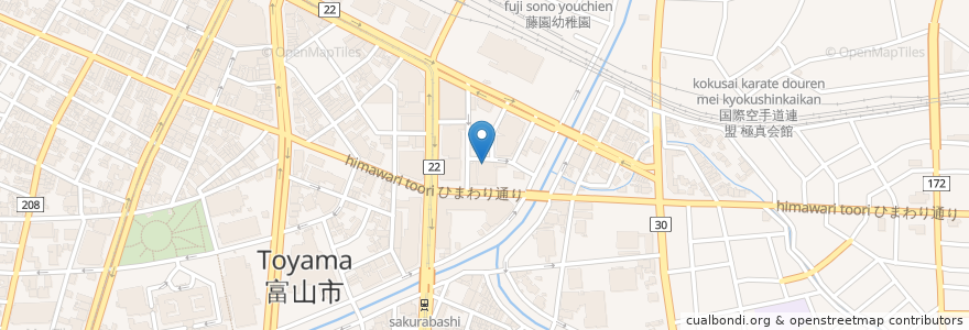 Mapa de ubicacion de サンカレー en Japão, 富山県, 富山市.