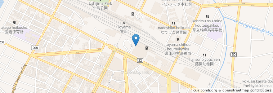 Mapa de ubicacion de スターバックス コーヒー マリエとやま店 en Japonya, 富山県, 富山市.
