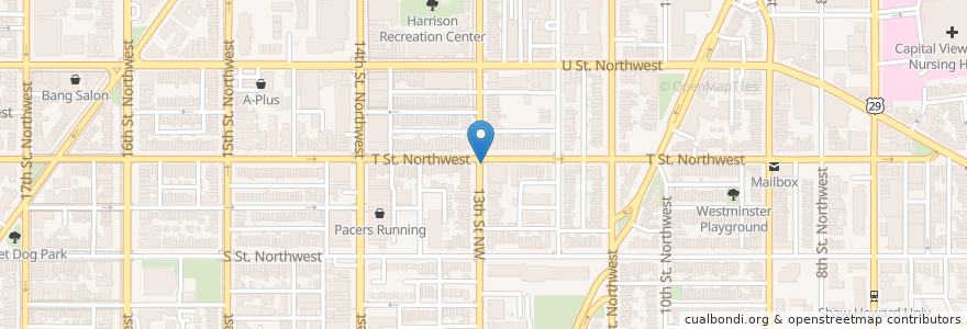 Mapa de ubicacion de Mailbox en アメリカ合衆国, ワシントンD.C., Washington.