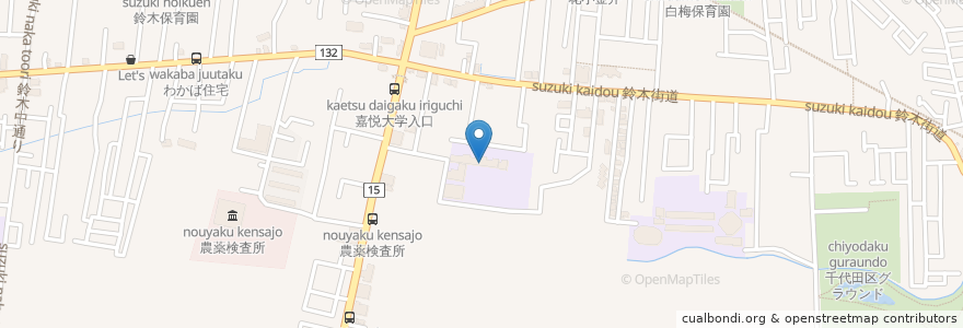 Mapa de ubicacion de 市立花小金井南中学校 en اليابان, 東京都, 小平市.