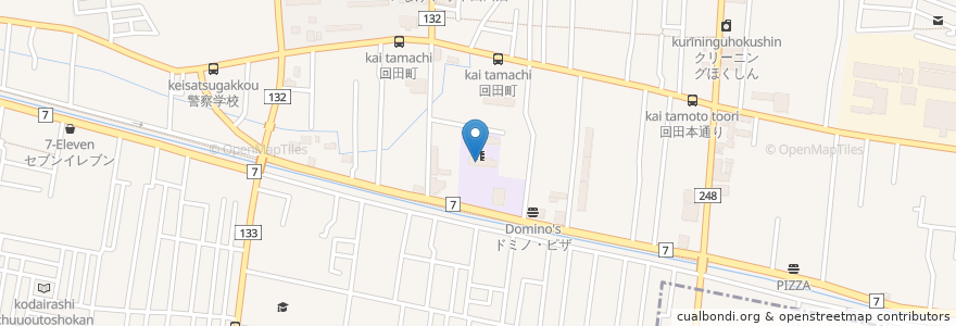 Mapa de ubicacion de 市立小平第三小学校 en Japão, Tóquio, 小平市.