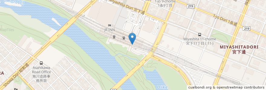 Mapa de ubicacion de 旭川市彫刻美術館 ステーションギャラリー en Jepun, 北海道, 上川総合振興局, 旭川市.