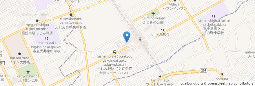 Mapa de ubicacion de マクドナルド en Japon, Préfecture De Saitama, 富士見市.