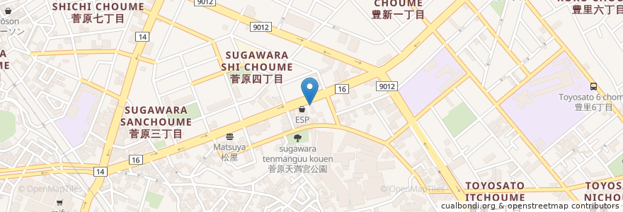 Mapa de ubicacion de 久太郎 en 日本, 大阪府, 大阪市, 東淀川区.