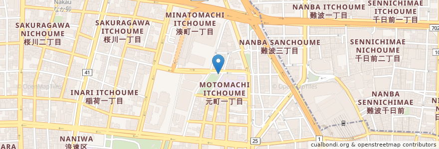 Mapa de ubicacion de 延命地蔵尊 en Japon, Préfecture D'Osaka, 大阪市, 浪速区.