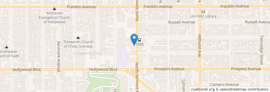 Mapa de ubicacion de Rocco's Italian Market and Deli en Amerika Birleşik Devletleri, Kaliforniya, Los Angeles County, Los Angeles.
