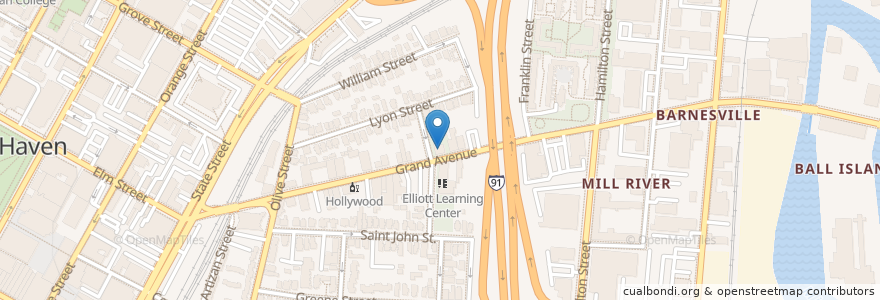Mapa de ubicacion de Kiddie Korner Daycare en アメリカ合衆国, コネチカット州, New Haven County, New Haven.