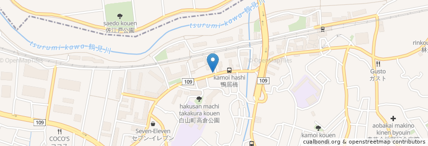 Mapa de ubicacion de 中国四川料理福禄寿 en Giappone, Prefettura Di Kanagawa, 横浜市, 緑区.