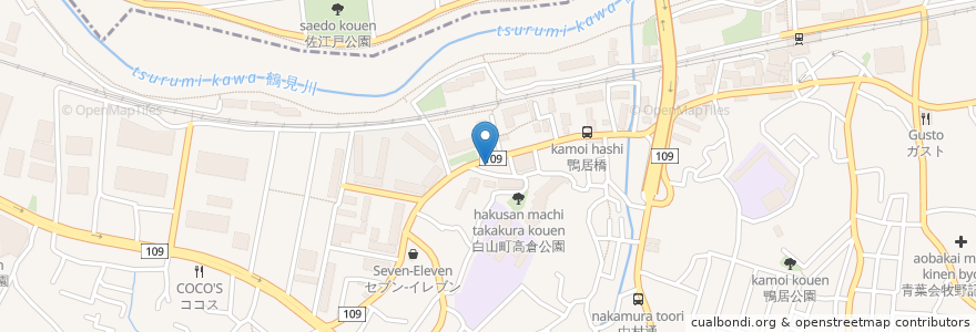 Mapa de ubicacion de トヨタレンタカー en Japón, Prefectura De Kanagawa, Yokohama, 緑区.