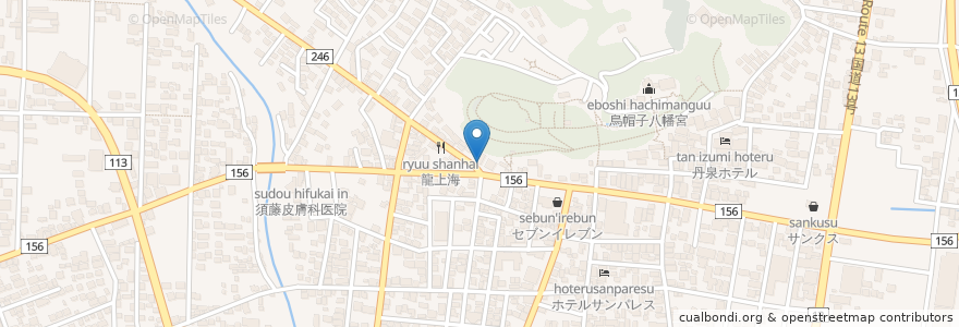Mapa de ubicacion de 炭焼庵 en Japan, Präfektur Yamagata, 南陽市.