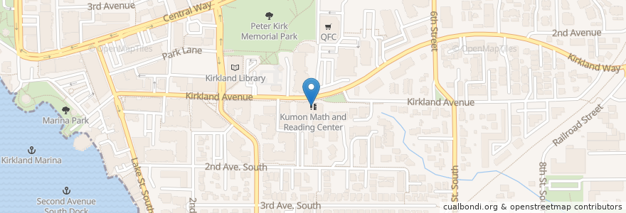 Mapa de ubicacion de Kumon Math and Reading Center en Estados Unidos De América, Washington, King County, Kirkland.