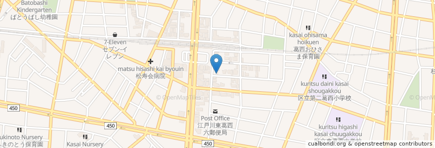 Mapa de ubicacion de Crep en Japan, 東京都, 江戸川区.