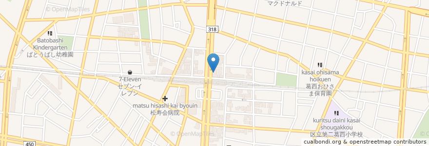 Mapa de ubicacion de ケンタッキーフライドチキン en 日本, 東京都, 江戸川区.