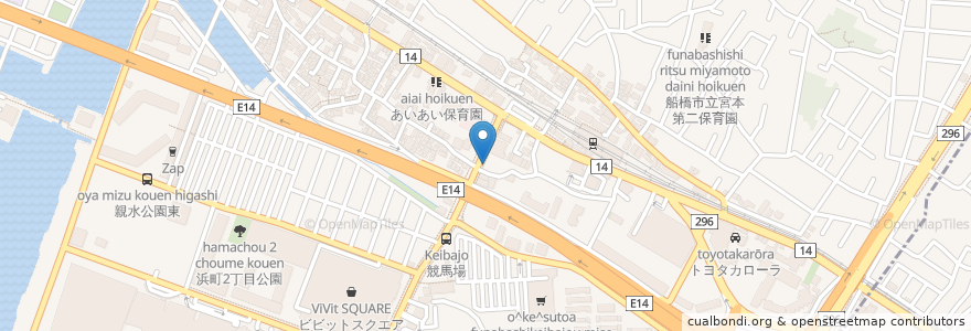 Mapa de ubicacion de Navipark en 日本, 千葉県, 船橋市.