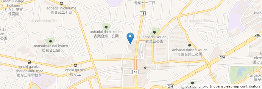 Mapa de ubicacion de 佐々木歯科 en 일본, 가나가와현, 요코하마시, 青葉区.