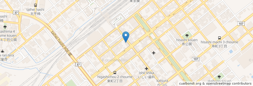 Mapa de ubicacion de 居酒屋 拓郎 en Japão, 北海道, 胆振総合振興局, 室蘭市.