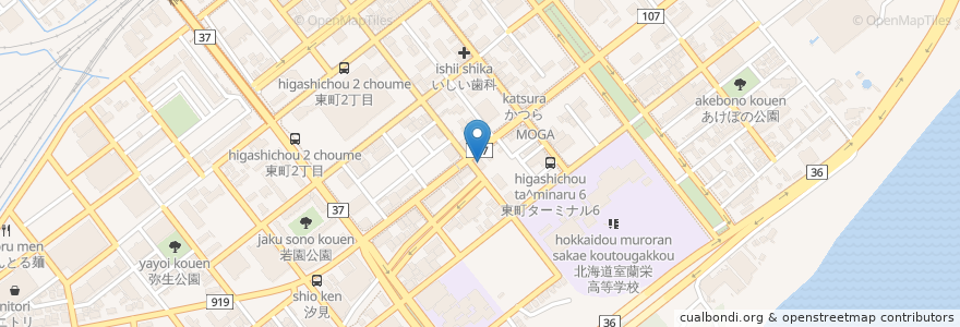 Mapa de ubicacion de ENEOS en Япония, Хоккайдо, Округ Ибури, Муроран.