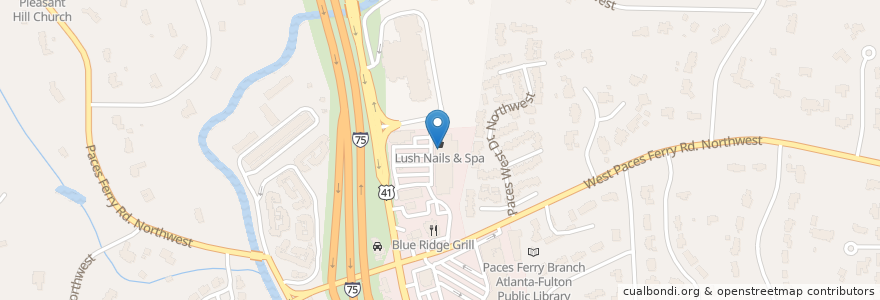 Mapa de ubicacion de Beth Bristow Tutorial Services en 미국, 조지아, Fulton County, Atlanta.