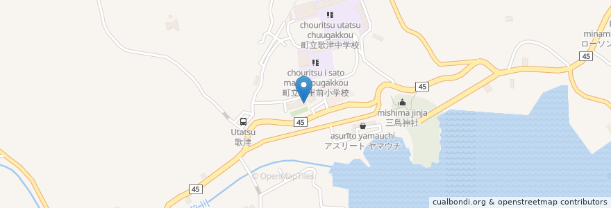 Mapa de ubicacion de 佐藤酒店 en Япония, Мияги, 本吉郡, 南三陸町.