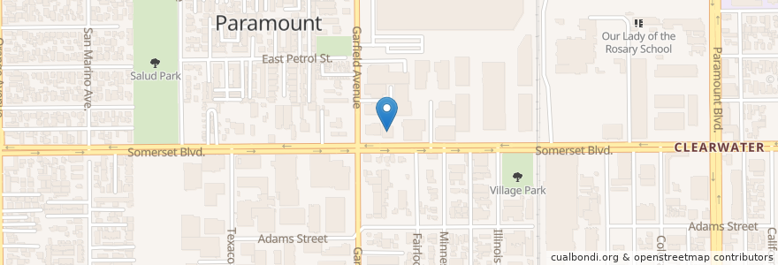 Mapa de ubicacion de Los Angeles County Fire Department Station #31 en United States, California, Los Angeles County, Paramount.
