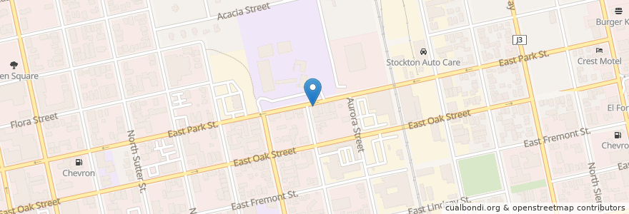 Mapa de ubicacion de Ira & Luis Cafe en États-Unis D'Amérique, Californie, San Joaquin County, Stockton.