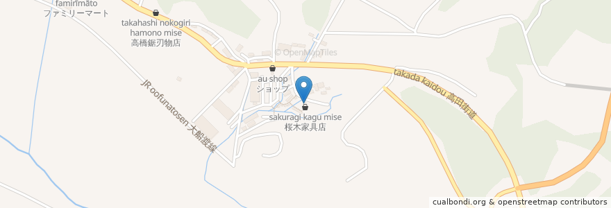 Mapa de ubicacion de 食事と本とお酒の店 てるてる小澤 en 日本, 岩手県, 陸前高田市.