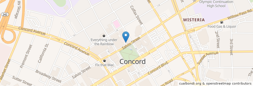 Mapa de ubicacion de The Hop Grenade en Amerika Syarikat, California, Contra Costa County, Concord.