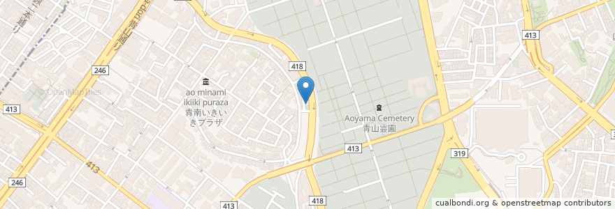 Mapa de ubicacion de Dental Salon Aoyama en Japón, Tokio, Minato.