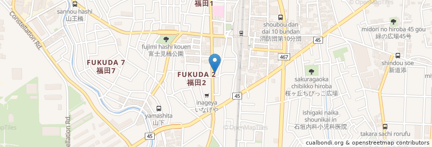 Mapa de ubicacion de セイムス en 일본, 가나가와현, 大和市.