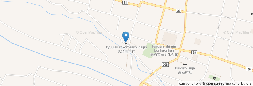 Mapa de ubicacion de 久須志大神 en Giappone, Prefettura Di Aomori, 黒石市.