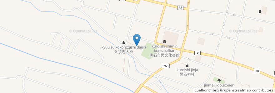 Mapa de ubicacion de 稲荷宮 en Japão, 青森県, 黒石市.