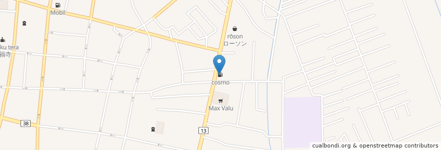 Mapa de ubicacion de cosmo en ژاپن, 青森県, 黒石市.