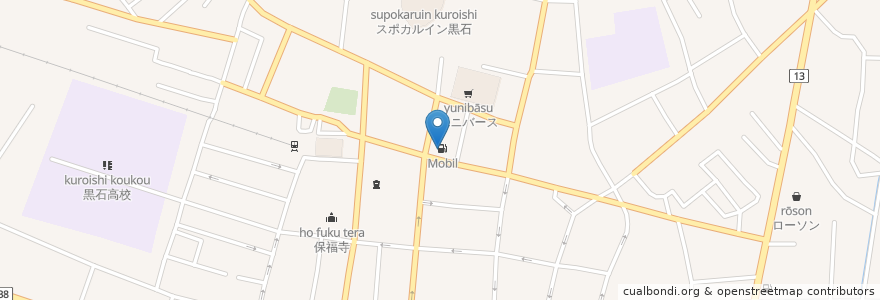 Mapa de ubicacion de ENEOS en ژاپن, 青森県, 黒石市.