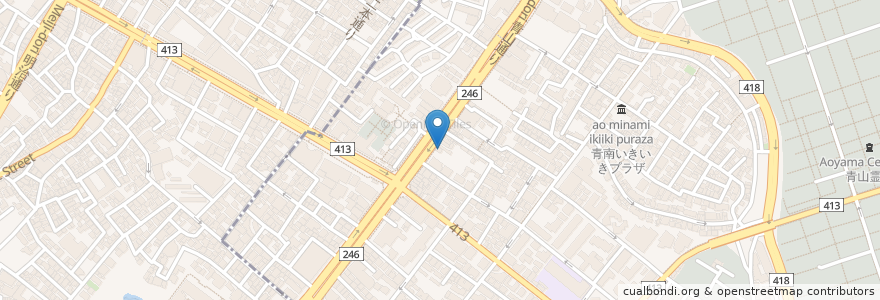 Mapa de ubicacion de 青山通り皮フ科 en 日本, 東京都, 渋谷区.