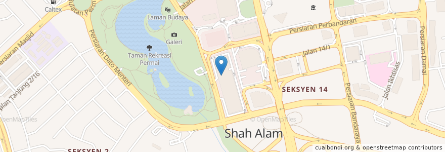 Mapa de ubicacion de McDonald's en Malaisie, Selangor, Shah Alam.