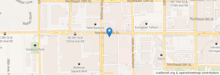 Mapa de ubicacion de 鼎泰丰 en 美利坚合众国/美利堅合眾國, 华盛顿州 / 華盛頓州, King County, Bellevue.